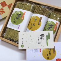 宇治抹茶・ほうじ茶そばセット(6人前・風呂敷包)【きよ泉】
