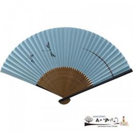 [漆]トンボ一本線/ライトブルー・紳士用【扇や 半げしょう】