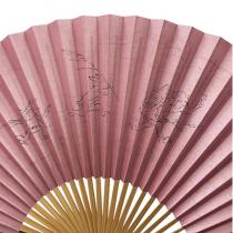 【漆】鳥獣戯画/ピンク・婦人用【扇や 半げしょう】