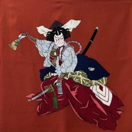 浮世絵風呂敷【暫】(ちりめん友禅染・二巾)