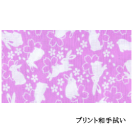 プリント和手拭い「うさぎ」(2枚)