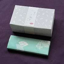 夏の慶祝ギフト「京扇子と京料理」風呂敷包み【半げしょう】【下鴨茶寮】