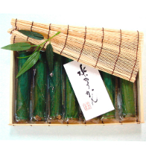 【竹かご入】竹入り水羊羹(小豆・抹茶)【甘春堂本店】
